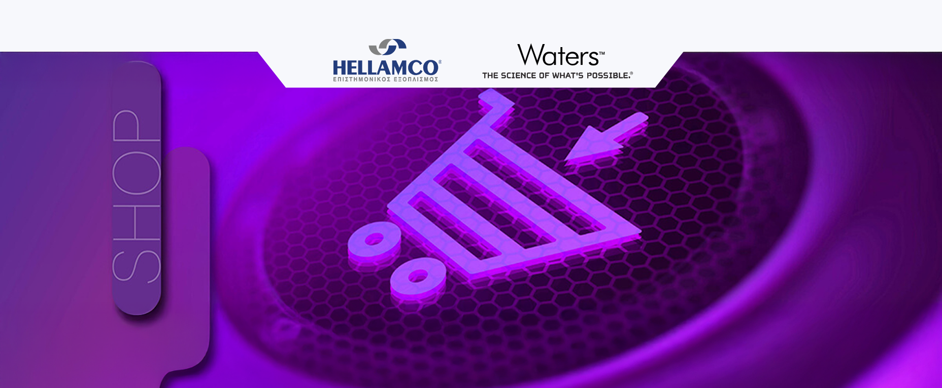 Article Banner showing a purple 3d shopping cart icon in purple background.